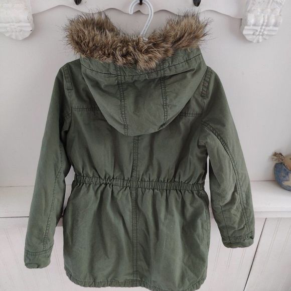 Gap Kids Winter Coat Jacket with fixed hoodie Youth sized XXL Green in color. - Picture 6 of 16